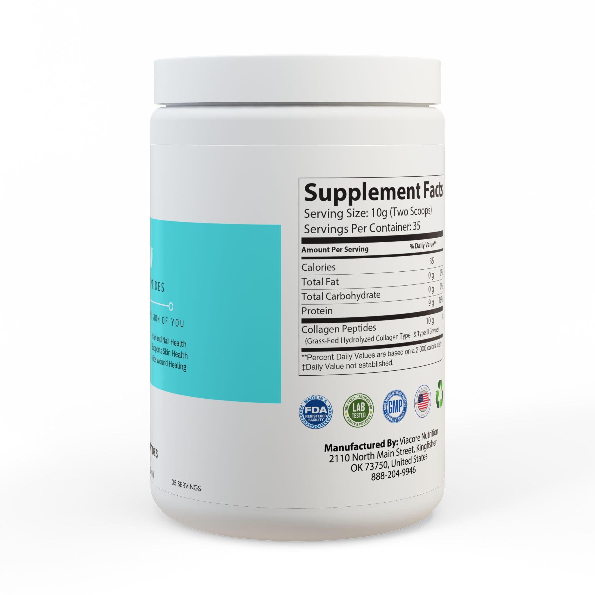 Collagen Peptides Type I & III Supplement (350g, 12.3oz)