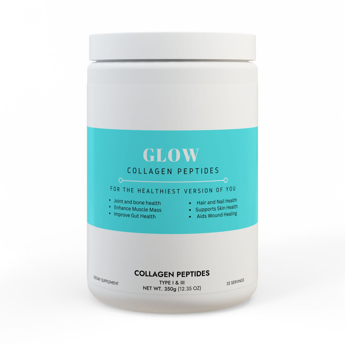 Collagen Peptides Type I & III Supplement (350g, 12.3oz)